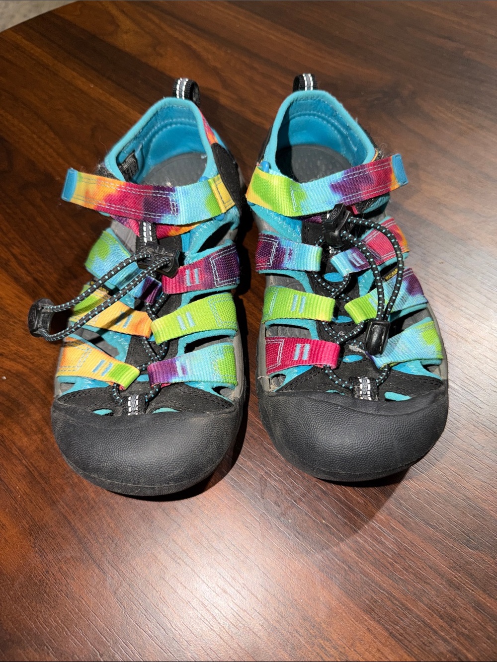 KEEN Newport H2 Rainbow Tie Dye Sport Sandals Kids size 3